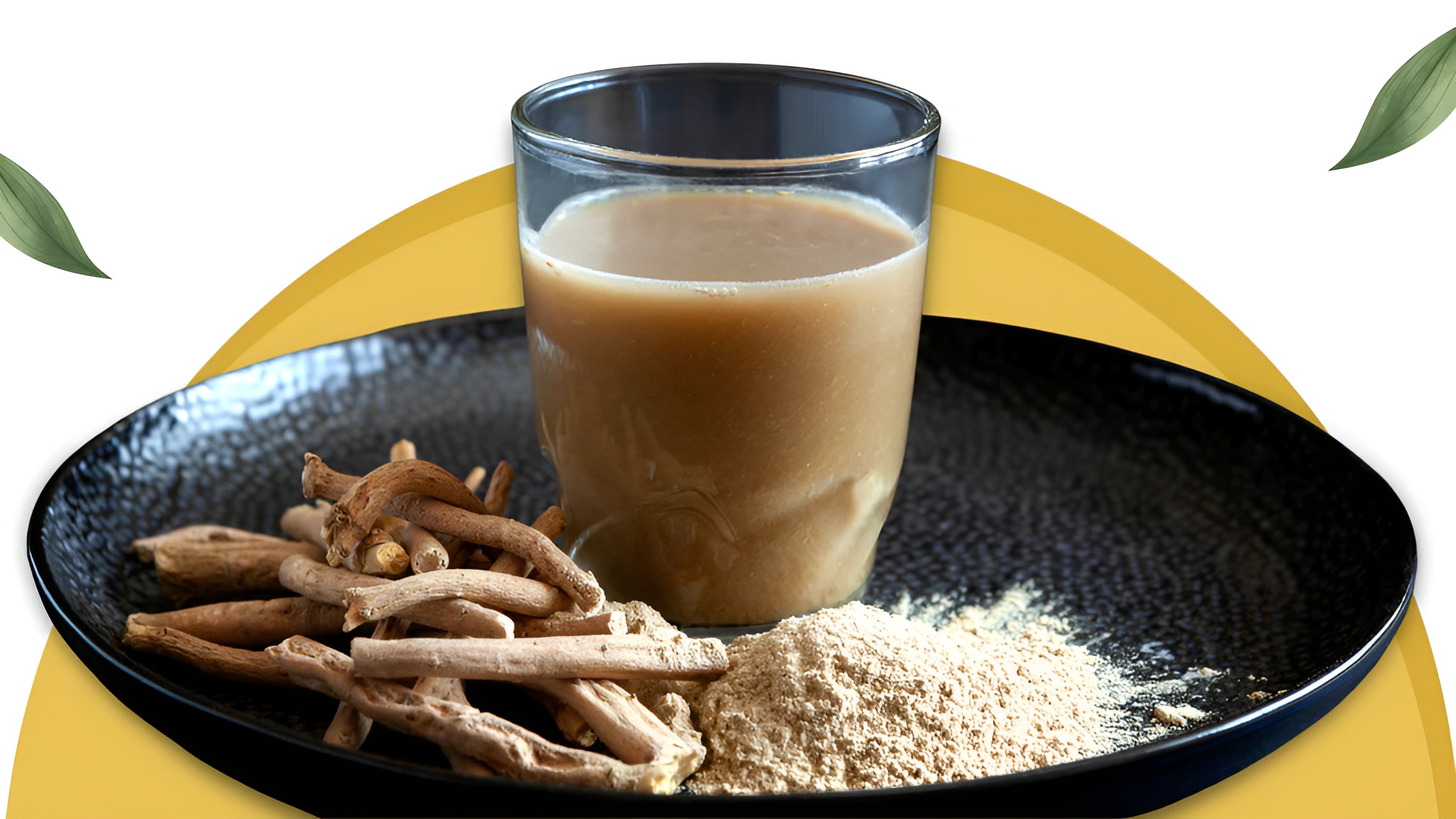 Serene image of a cup of Ashwagandha tea.